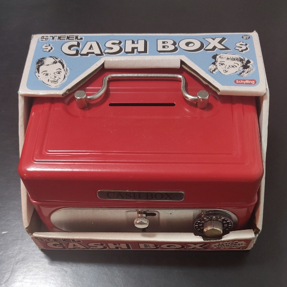 Red Small Steel Cash Box for Kids